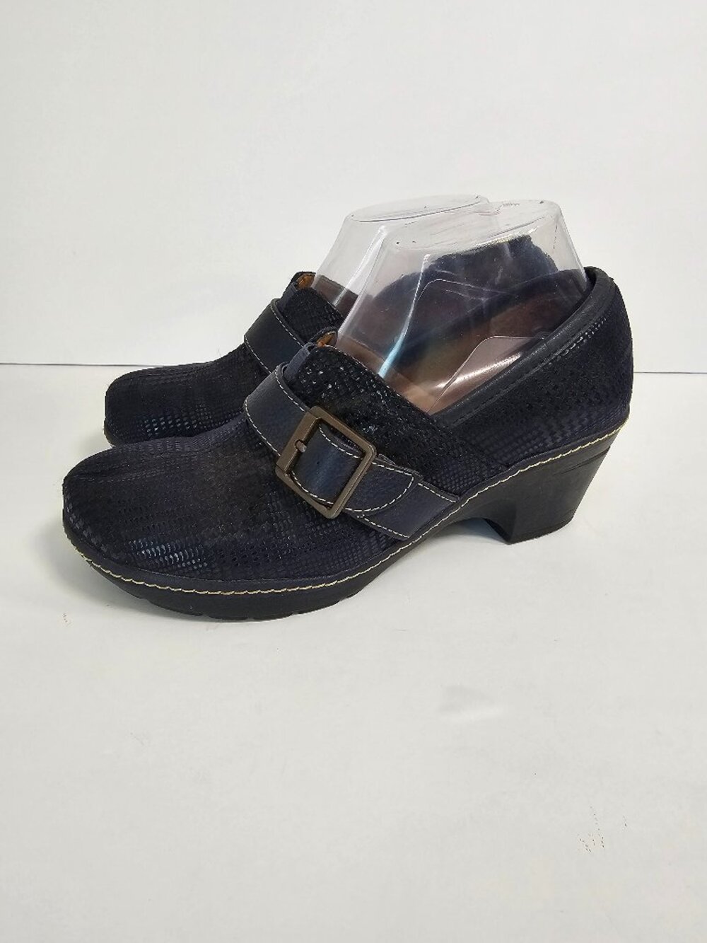 Canyon River Blues Clogs Navy Blue Textured Casual 8.5